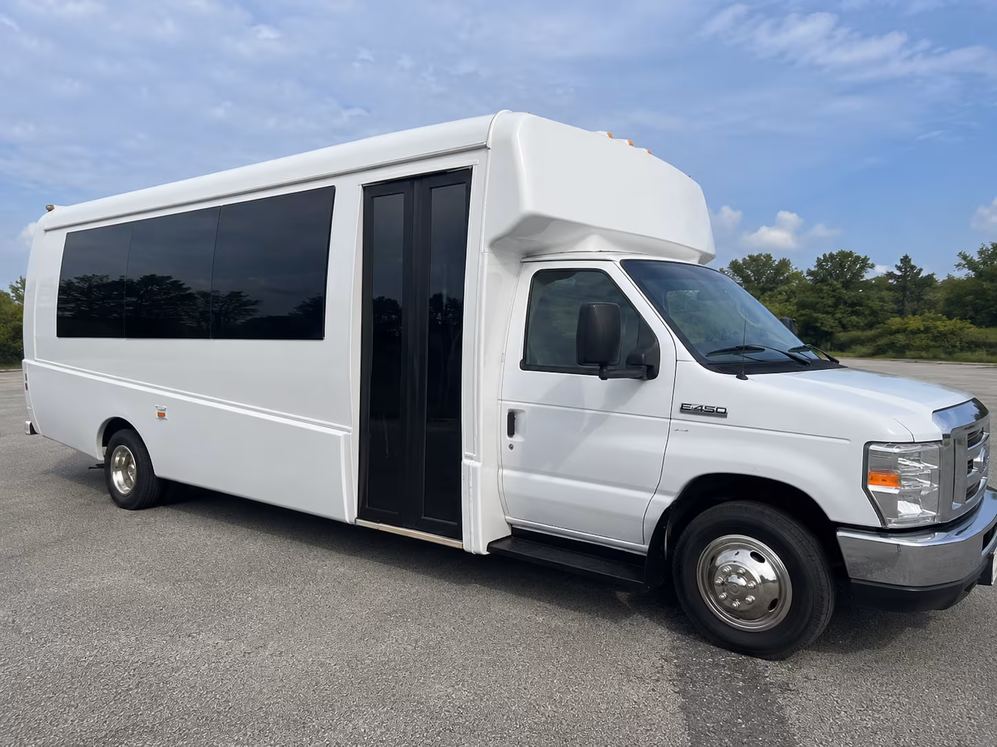 Passenger seating aboard a party bus rental serving Davie