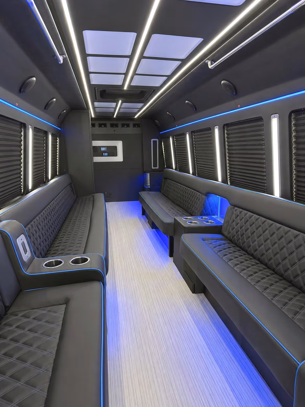 Davie Birthday, Sweet 16, & Quinceañera Transportation party bus interior