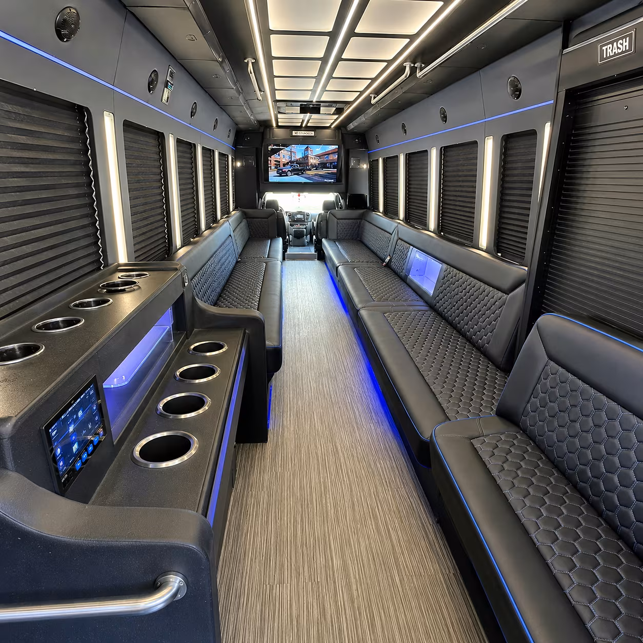 Davie Concert & Music Festival Transportation party bus interior