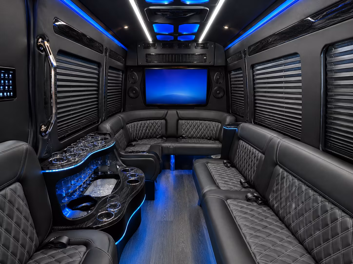 Davie School Event Transportation party bus exterior