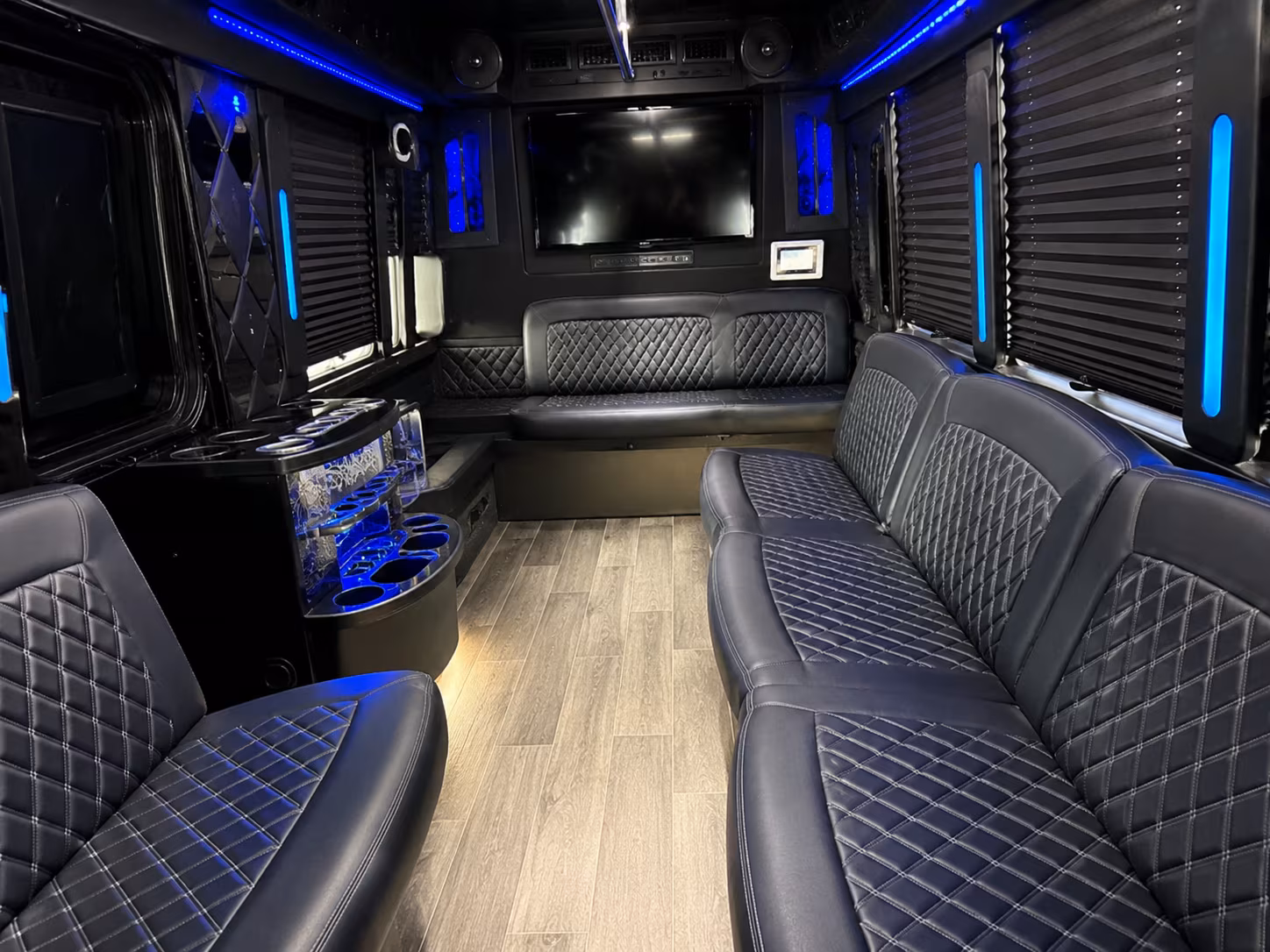 Davie Sporting Event Transportation party bus interior