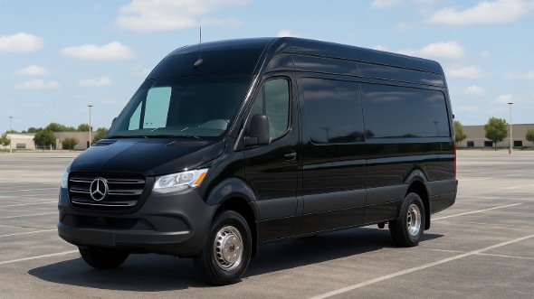 Exterior of Charter Bus Company Fort Lauderdale's 14 Passenger Sprinter Limousine in Fort Lauderdale