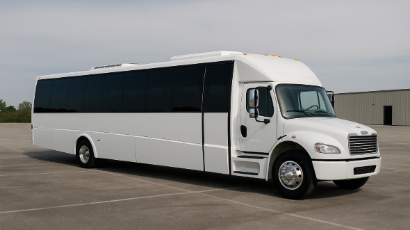 Exterior of Charter Bus Company Sunrise's 28 Passenger Party Bus in Sunrise