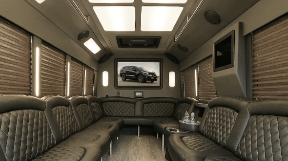 Interior of Charter Bus Company Pembroke Pines's 30 Passenger Party Bus in Pembroke Pines