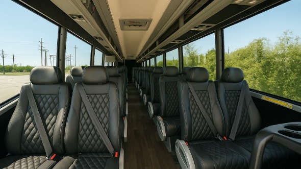 Interior of Charter Bus Company Davie's 35 Passenger Minibus in Davie