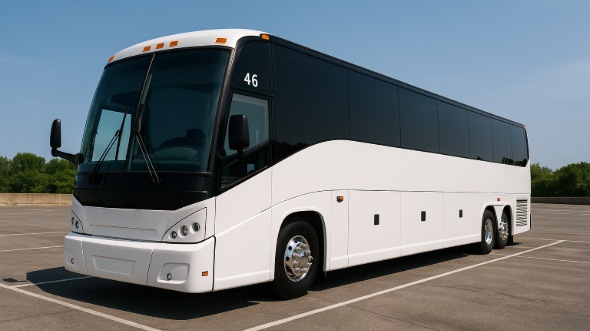 Exterior of Charter Bus Company Davie's 40 Passenger Charter Bus in Davie
