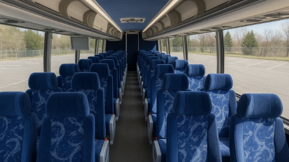 Interior of Charter Bus Company Davie's 40 Passenger Charter Bus in Davie