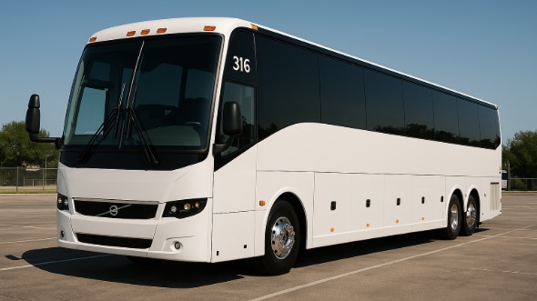 Exterior of Charter Bus Company Davie's 44 Passenger Charter Bus in Davie