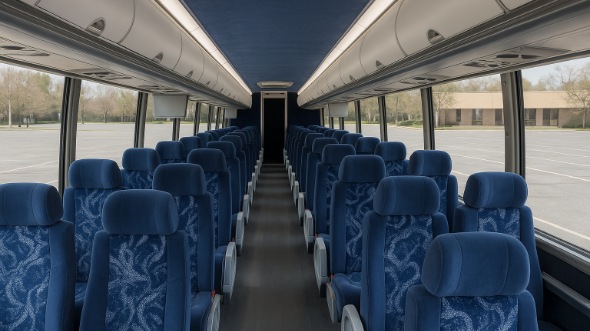 Interior of Charter Bus Company Davie's 44 Passenger Charter Bus in Davie