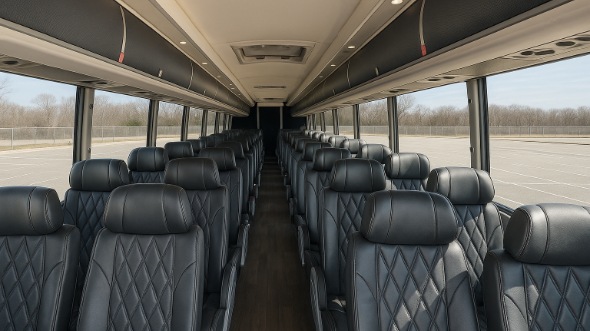 Interior of Charter Bus Company Davie's 45 Passenger Charter Bus in Davie