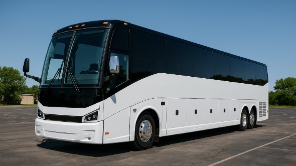 Exterior of Charter Bus Company Davie's 46 Passenger Charter Bus in Davie