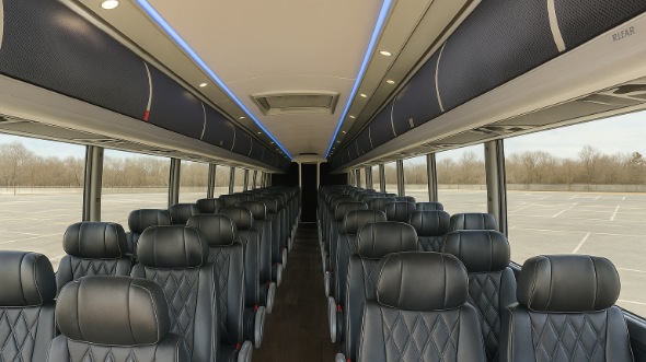 Interior of Charter Bus Company Davie's 46 Passenger Charter Bus in Davie