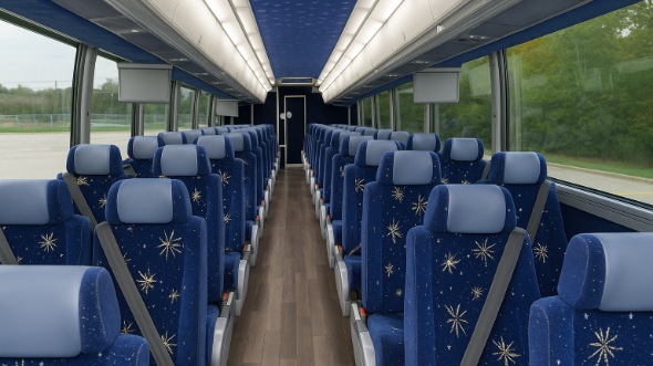 Interior of Charter Bus Company Davie's 47 Passenger Charter Bus in Davie