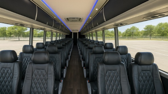Interior of Charter Bus Company Davie's 48 Passenger Charter Bus in Davie
