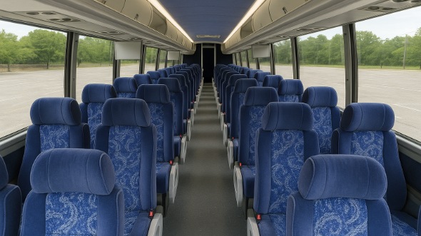 Interior of Charter Bus Company Davie's 51 Passenger Charter Bus in Davie