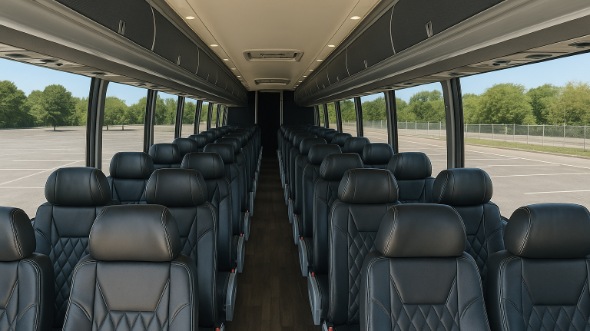Interior of Charter Bus Company Davie's 54 Passenger Charter Bus in Davie