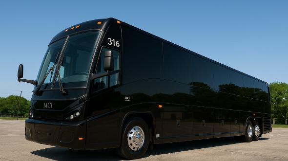 Exterior of Charter Bus Company Davie's 55 Passenger Charter Bus in Davie