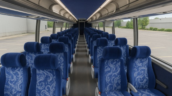 Interior of Charter Bus Company Davie's ADA Charter Bus in Davie